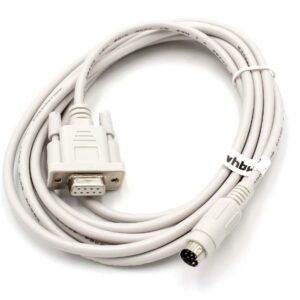 Cabo de Programação RS-232 vhbw para Delta DVP-Series - 190 cm, Cinzento