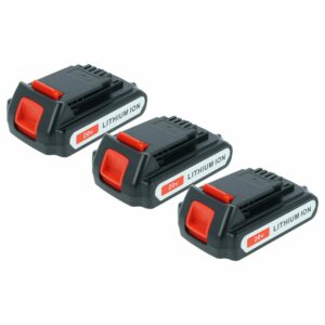 Pack de 3 Baterias vhbw para Black & Decker LBXR20, LBX20 2000 mAh 20 V Li-Ion