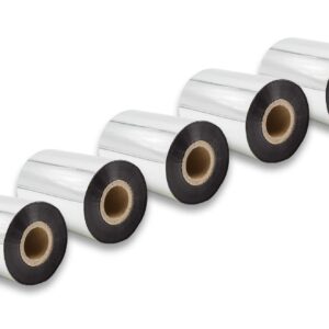 5x Fitas de Transferência Térmica vhbw para Godex, TSC, Zebra — 90 mm x 300 m, Wax-Plus