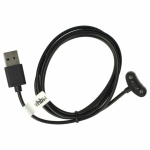Cabo de Carregamento vhbw para Mobvoi TicWatch E3, Pro 3, Pro 3 Ultra - 100 cm