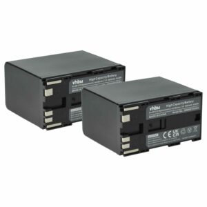 2x Baterias vhbw para Câmara Canon BP-975 - 6600 mAh 7.4 V Li-Ion