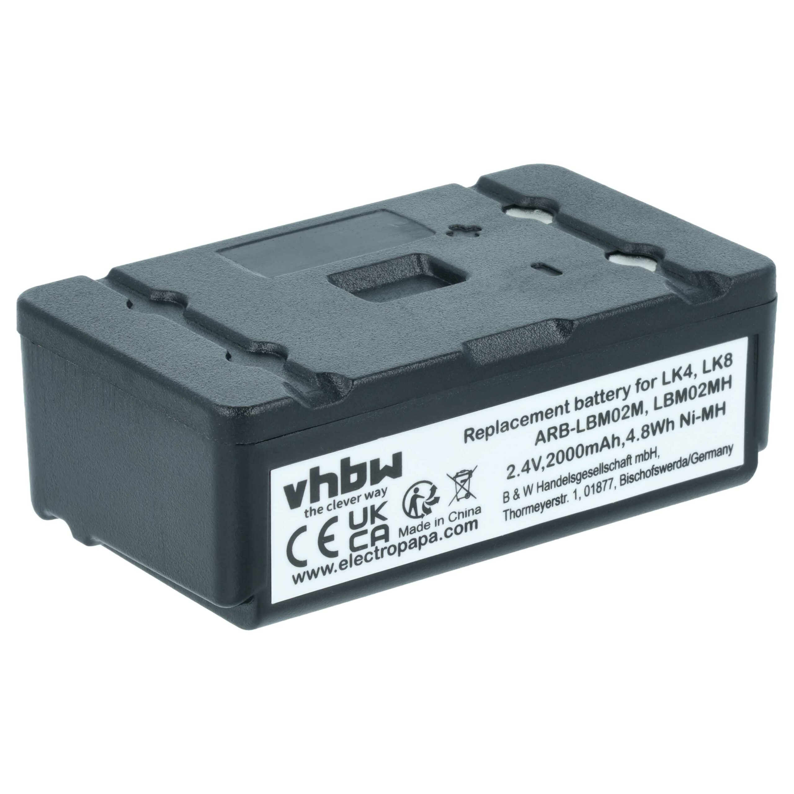 Bateria vhbw para Controlo Remoto Autec ARB-LBM02M, LBM02MH 2000 mAh 2.4 V NiMH