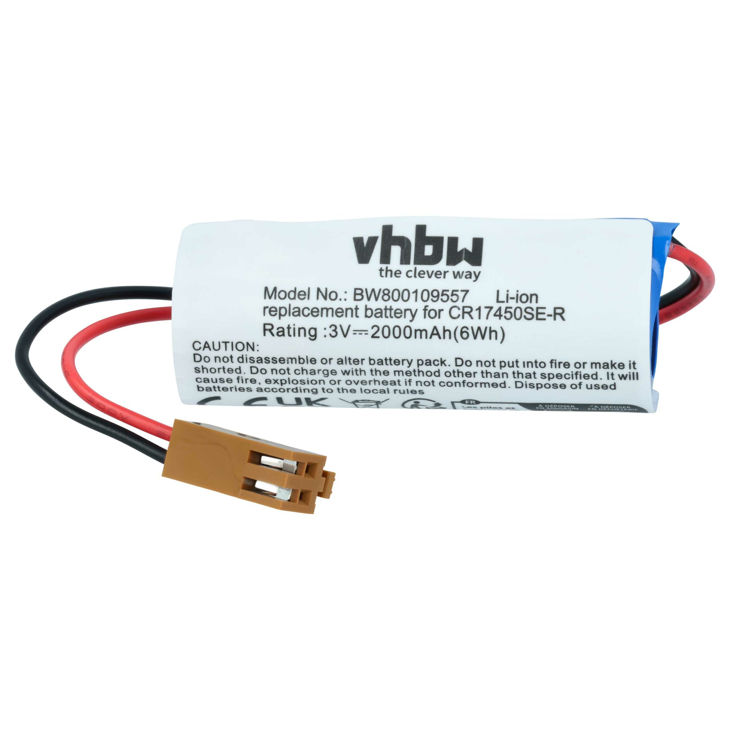 Bateria de Controlador Industrial vhbw 10x para A02B-0200-K102 - 2000mAh 3V Li-Ion - Image 3