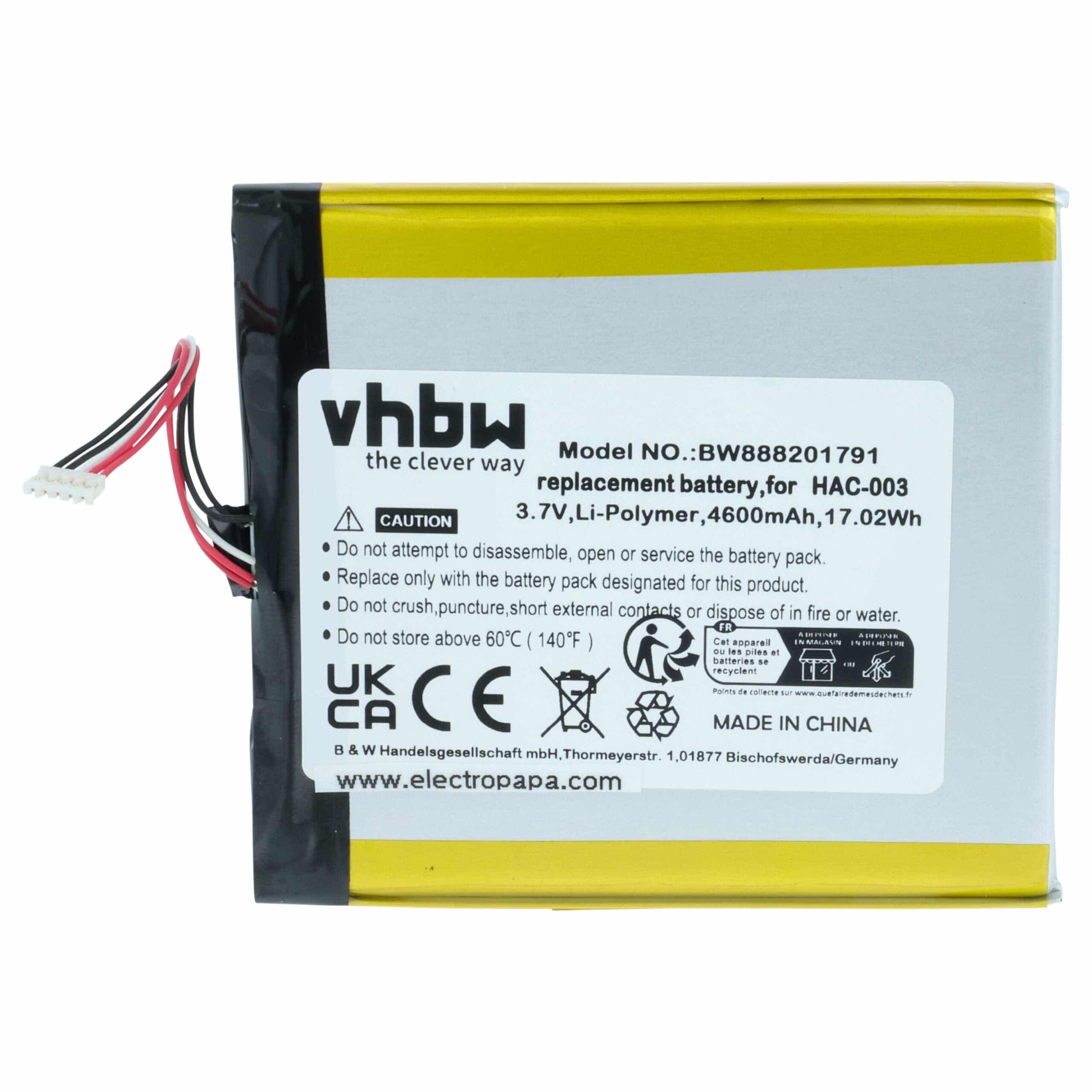 Bateria vhbw para Consola de Jogos Nintendo Switch 4600 mAh 3.7 V Li-polymer - Image 3