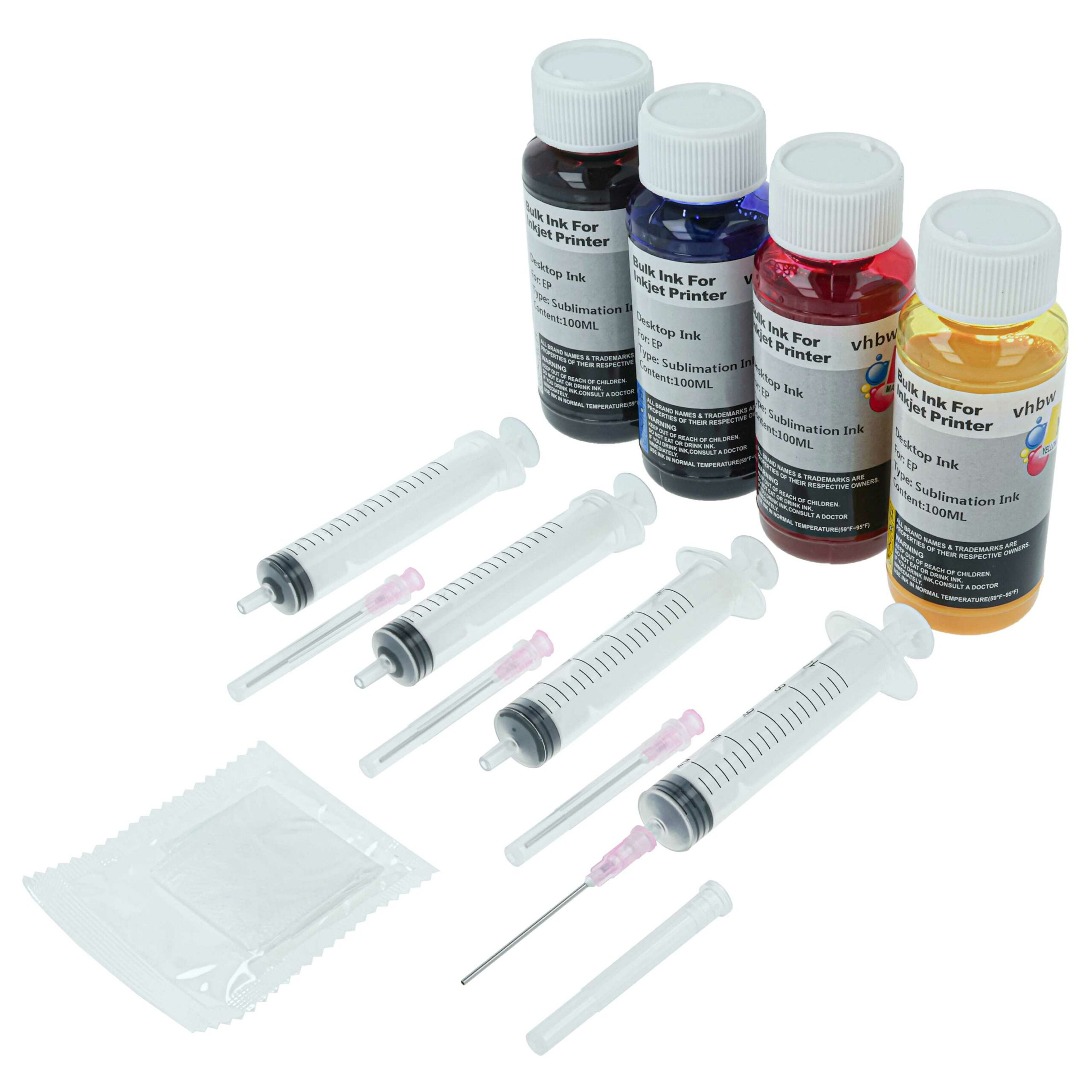 4x Tinta de Sublimação Multicor vhbw para Lanier, Ricoh Aficio GX E3300N, 100 ml