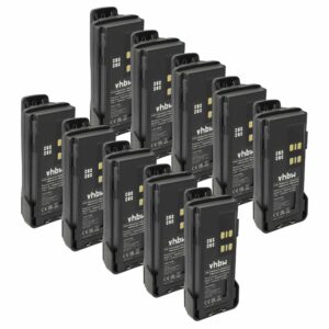Pack 10x Baterias vhbw Li-Ion 3350 mAh 7.4 V para Rádios Motorola PMNN4409