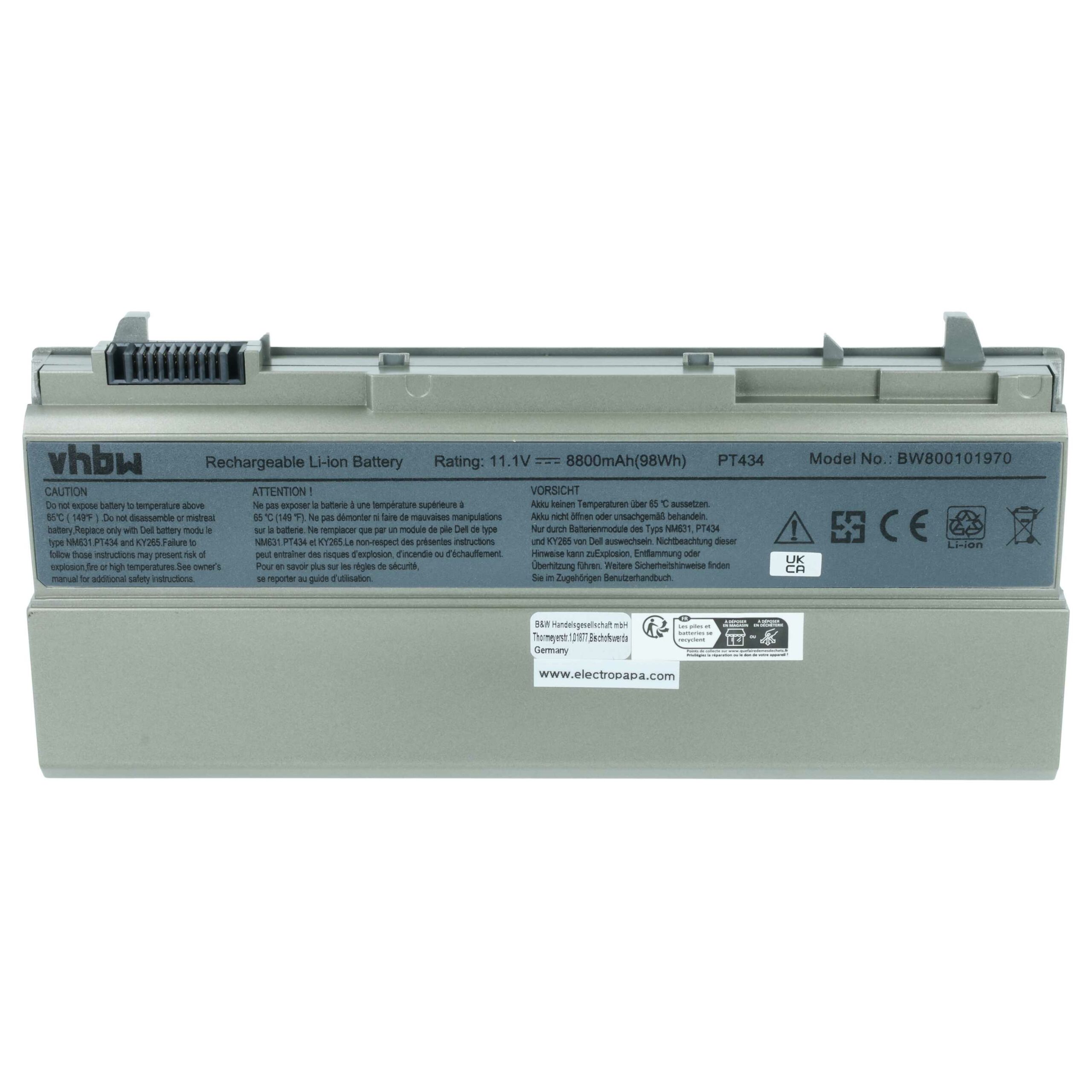 Bateria para Portátil vhbw para Dell Latitude E6400, E6500, Precision M4400 - 8800 mAh 11.1 V - Image 3