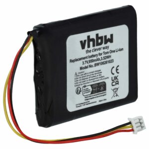 Bateria vhbw GPS substitui Maxwell IPC653443 - 950mAh, 3.7V