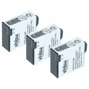 Conjunto de 3 baterias vhbw Li-Ion 850 mAh para câmaras AEE D90, S90 e S91B