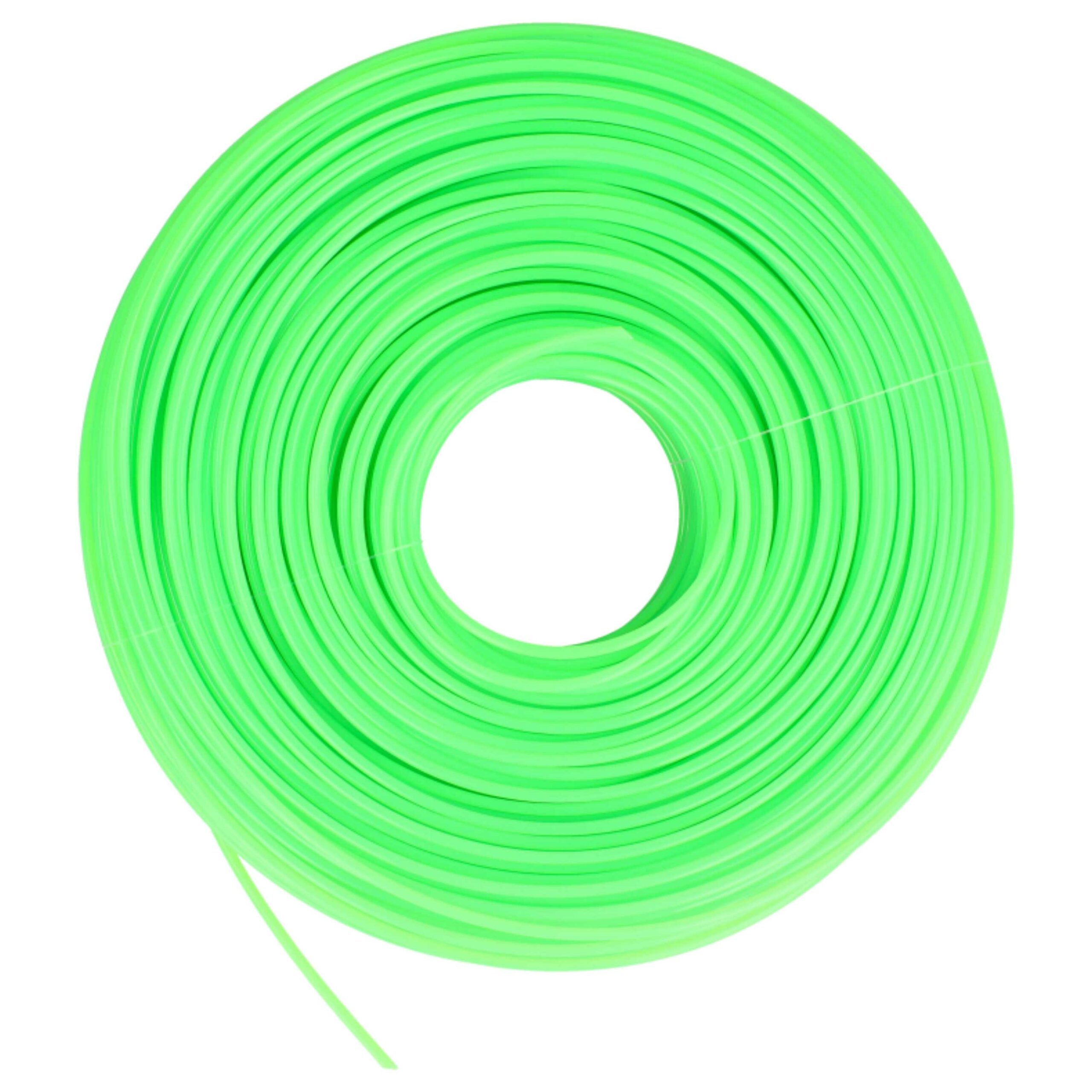 2x fio para roçadora Bosch, Makita, corta-relvas - Verde, 2 mm x 100 m, Redondo - Image 3