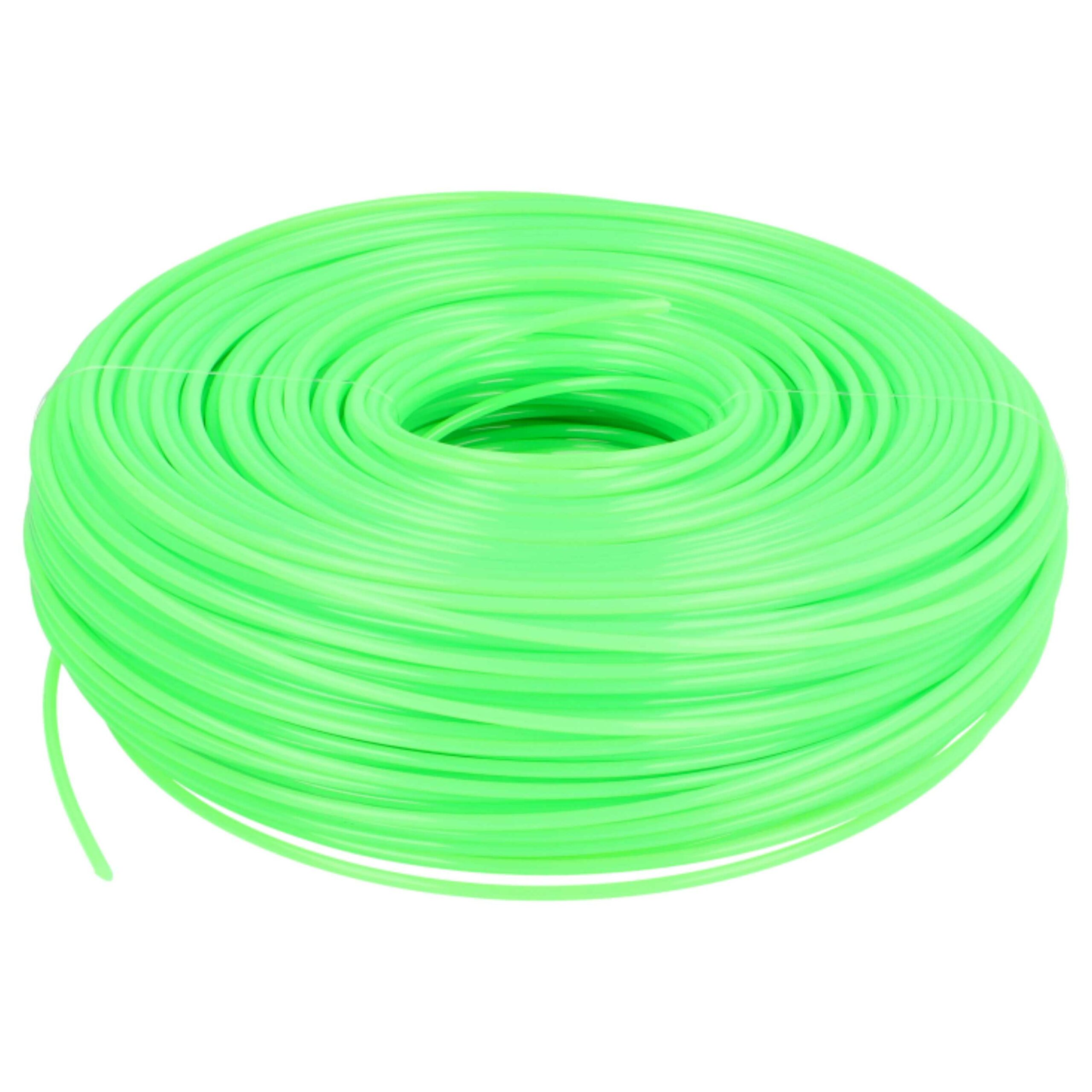 2x fio para roçadora Bosch, Makita, corta-relvas - Verde, 2 mm x 100 m, Redondo - Image 4