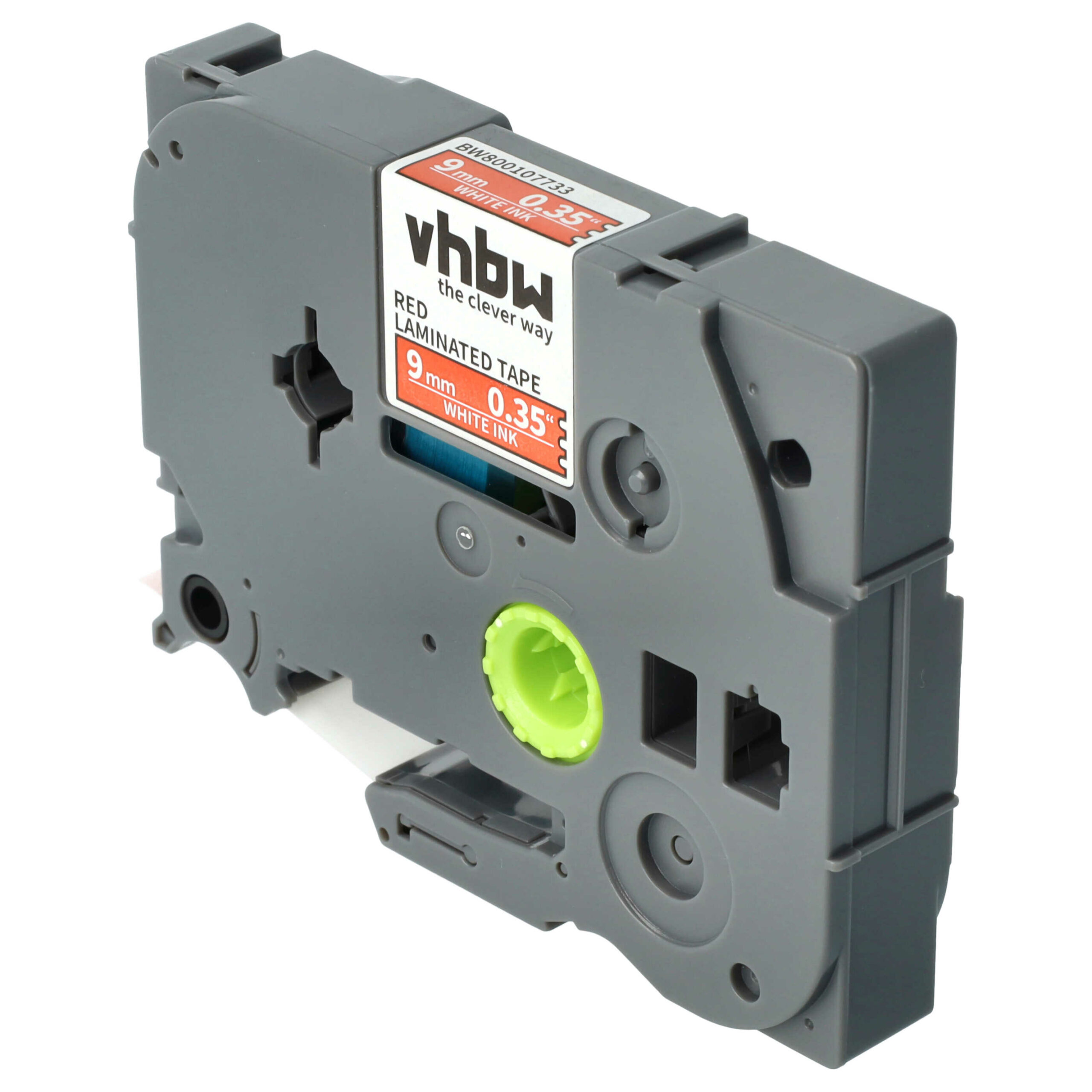 Fita de Etiquetas vhbw Substitui Brother TZE-425 - 9 mm Branco sobre Vermelho - Image 2