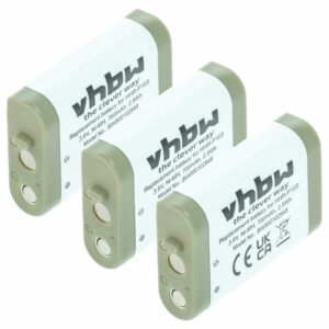 3x Bateria vhbw substitui Panasonic N4HHGMB00005 para telefone fixo - 700 mAh 3.6 V NiMH