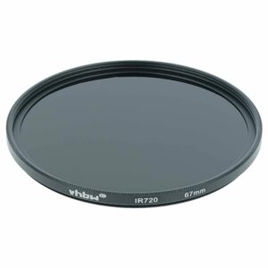 Filtro de Infravermelhos IR 720 nm vhbw para Câmaras e Objetivas com Rosca de 67 mm