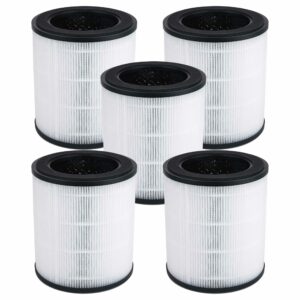 5x Filtro de Substituição vhbw para Purificador de Ar Rowenta XD6280F0
