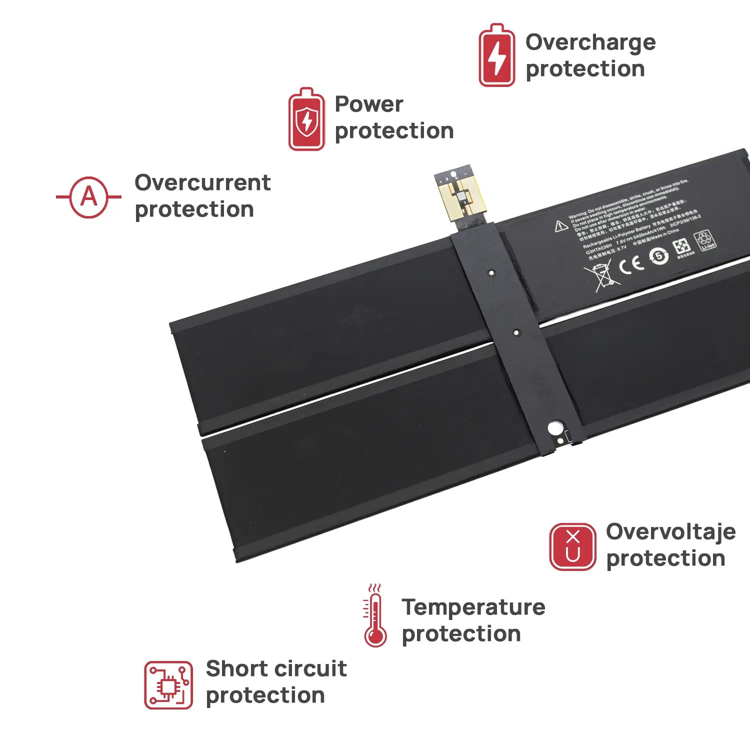 BATERIA PARA PORTÁTIL MICROSOFT SURFACE LAPTOP 1769 1782 | G3HTA036H 41WH - Image 4