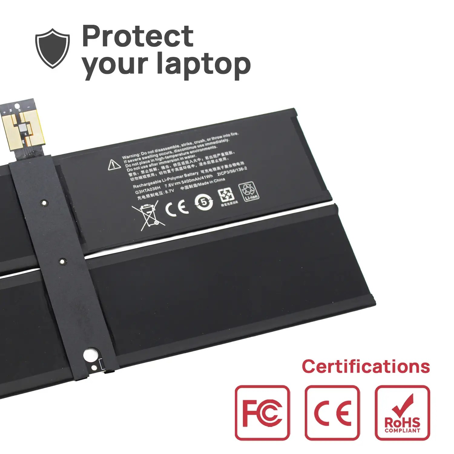 BATERIA PARA PORTÁTIL MICROSOFT SURFACE LAPTOP 1769 1782 | G3HTA036H 41WH - Image 5