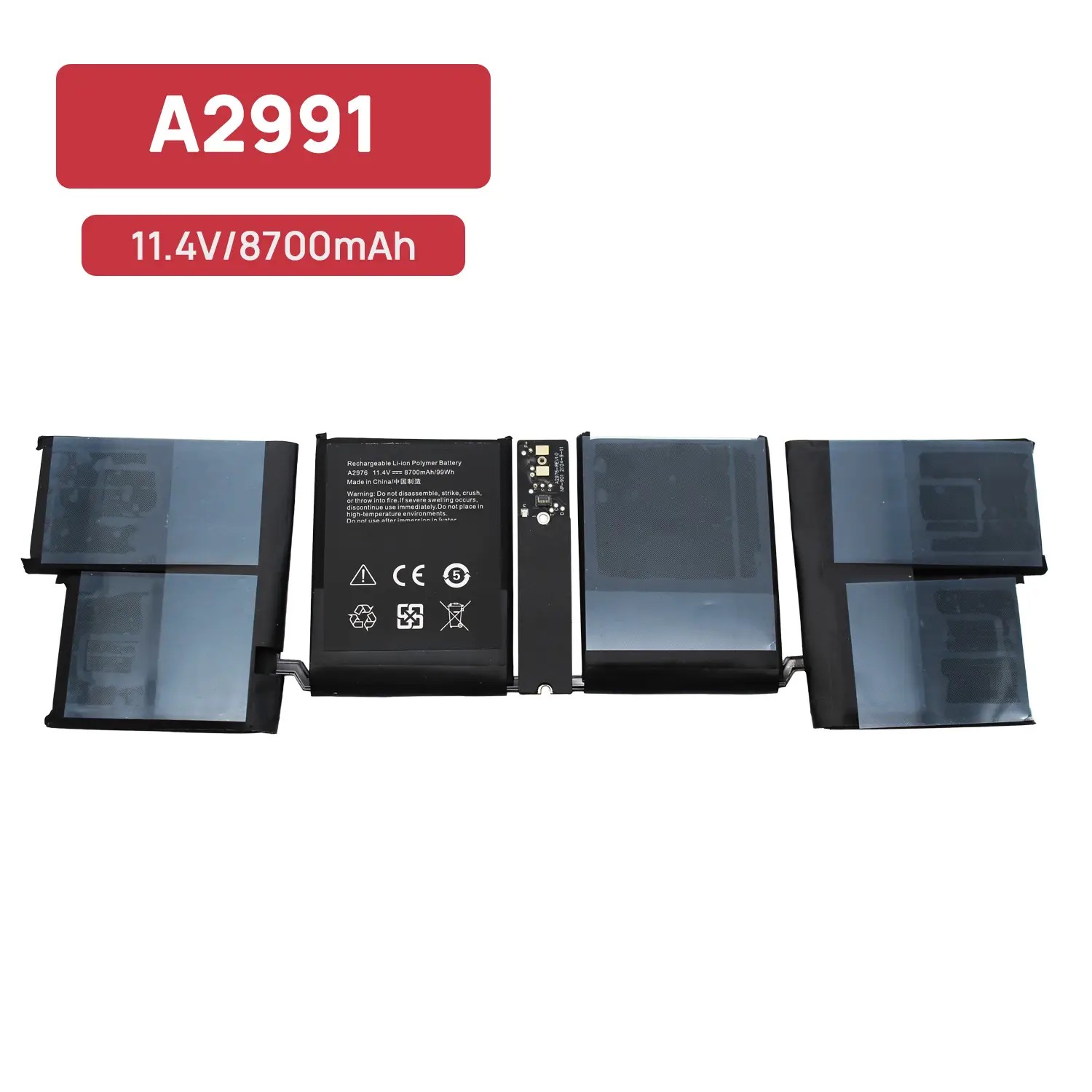 Bateria para Portátil Apple MacBook Pro A2991 A2976 11.4V 8700mAh 99Wh - Hub Parts - Image 2