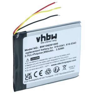 Bateria vhbw para leitor MP3 Apple iPod Touch 950 mAh 3.7 V Li-polymer