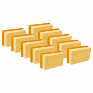 10x Filtro Plissado Plano vhbw para Aspirador Kärcher KFI 4410, 2.863-005.0