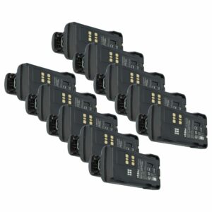 Lote de 10 Baterias vhbw para Rádio Motorola PMNN4415, PMNN4415AR - 1800 mAh 7.4 V Li-Ion + Mola de Cinto