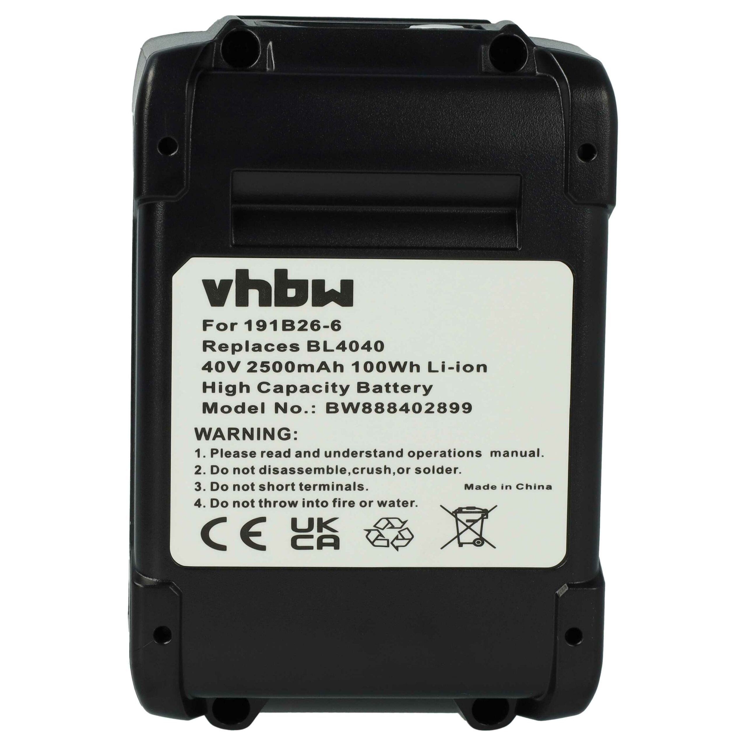 3x Bateria vhbw substitui Makita 191X65-8, 191B36-3 - 2500 mAh, 40 V, Li-Ion - Image 3