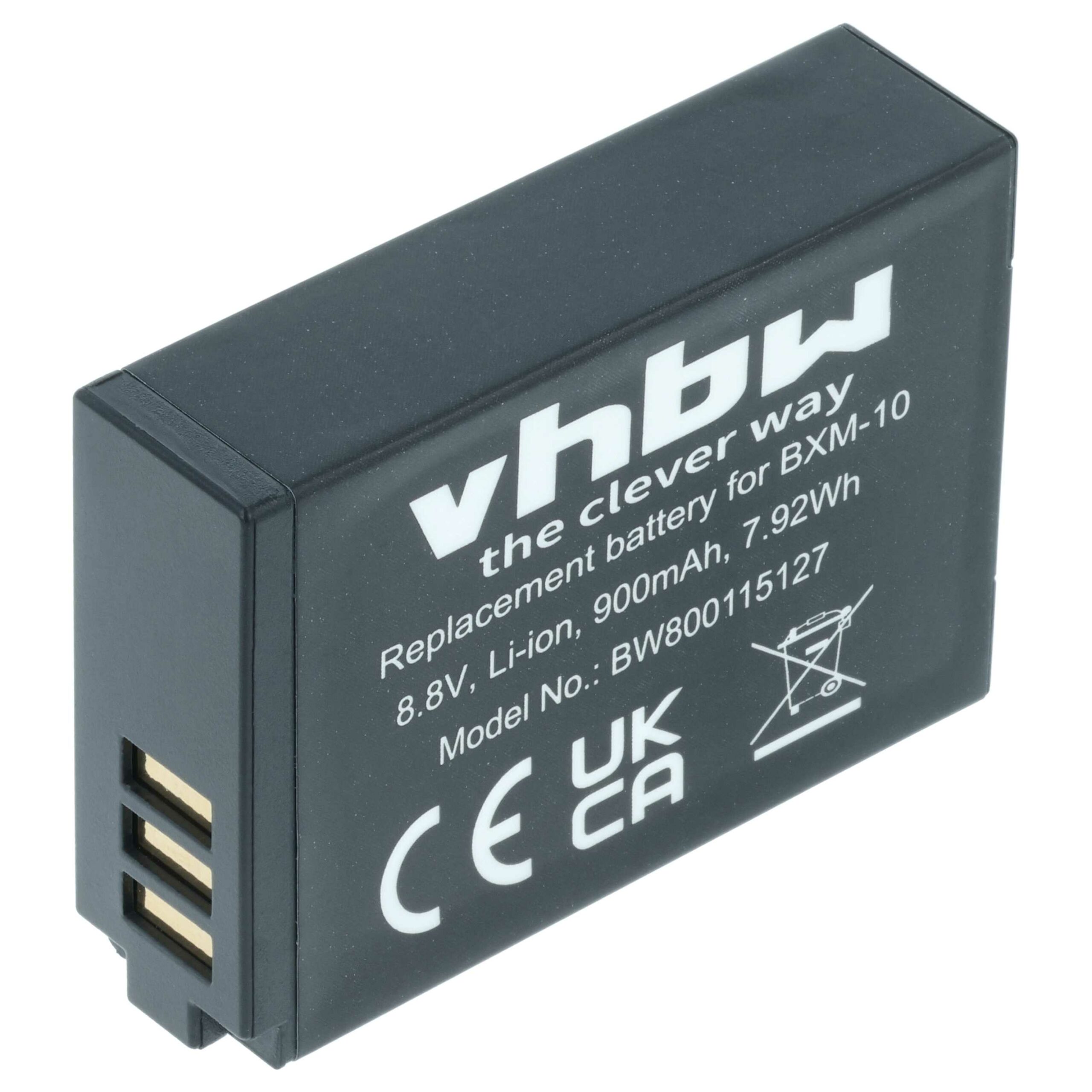 Bateria vhbw para XiaoYi Yi M1 (900mAh, 8.8V, Li-Ion)