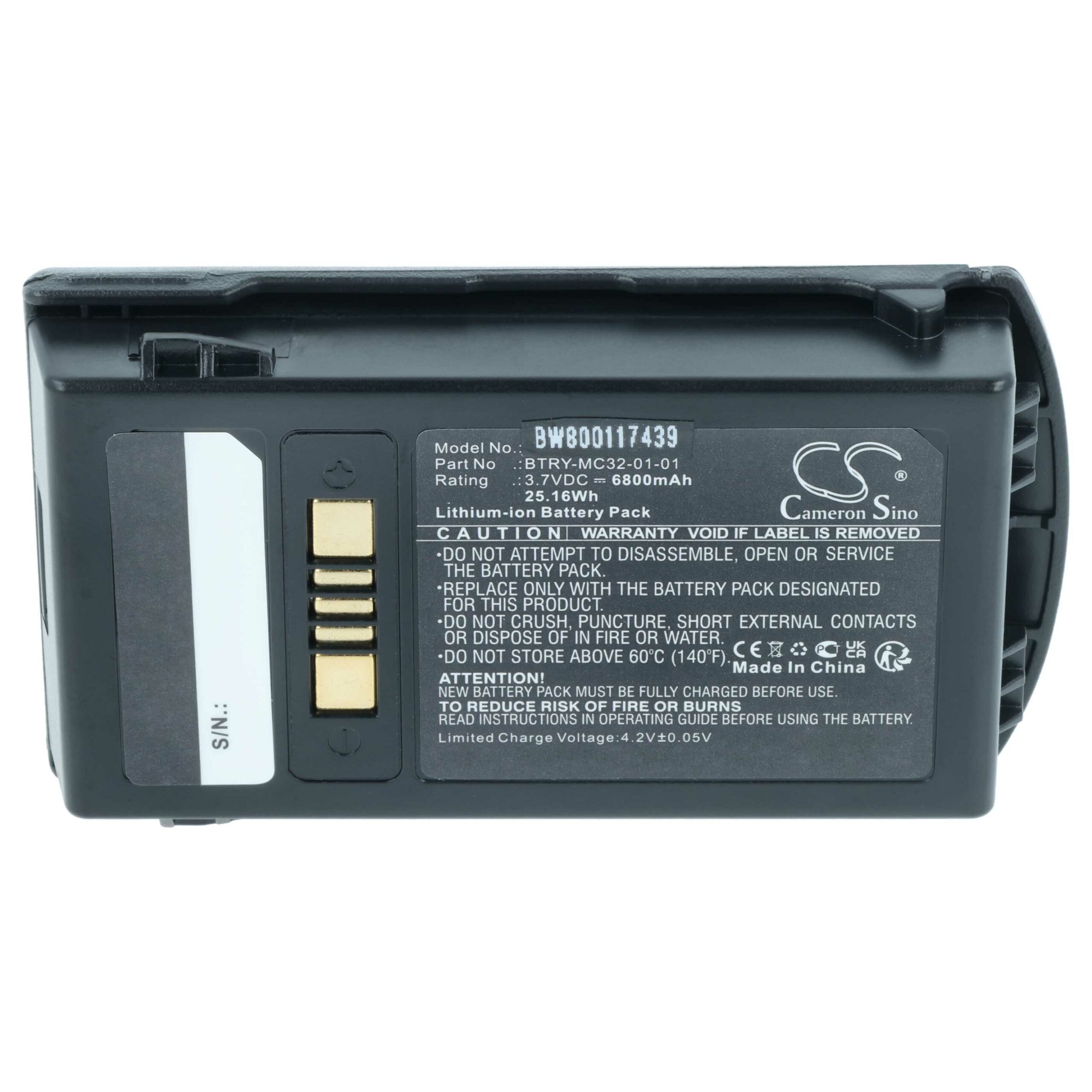 5x Bateria vhbw para leitor de códigos de barras Motorola Symbol MC3200 MC32N0 - 6800 mAh 3.7 V - Image 3