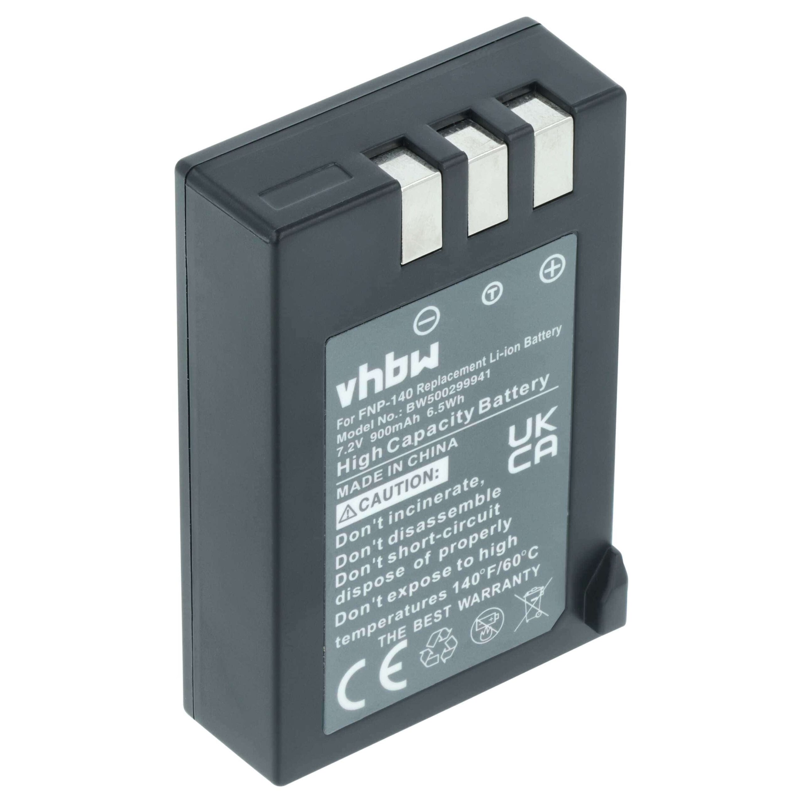 Bateria vhbw para Fujifilm NP-140 - 900mAh, 7.2V (Li-Ion)