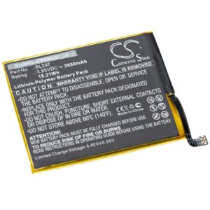Bateria para Telemóvel vhbw substitui Lenovo BL297 - 3950 mAh 3.85 V Li-Polymer