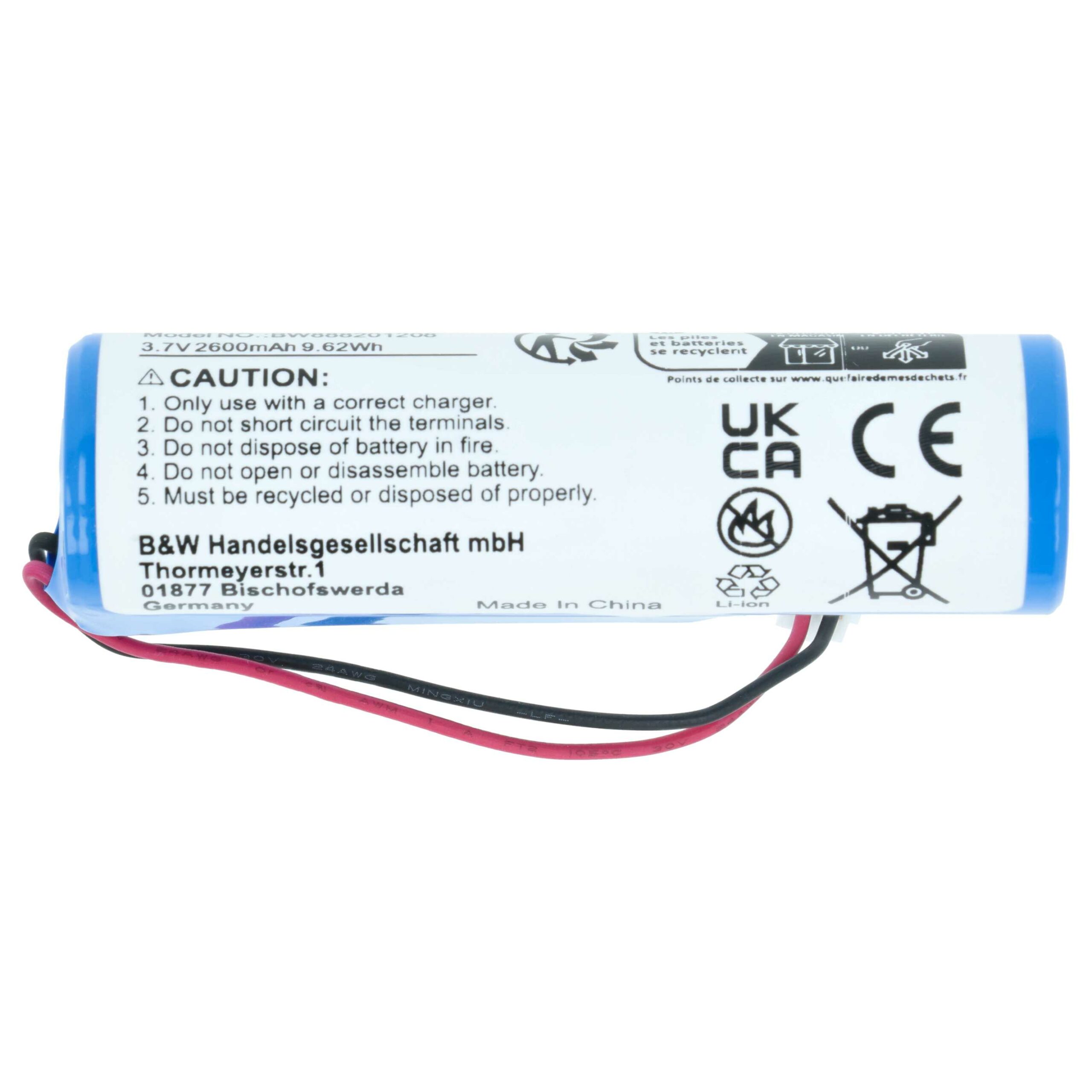 Bateria vhbw para máquina de barbear Wahl 93837-001, 93837-200 - 2600 mAh 3.7 V Li-Ion - Image 4