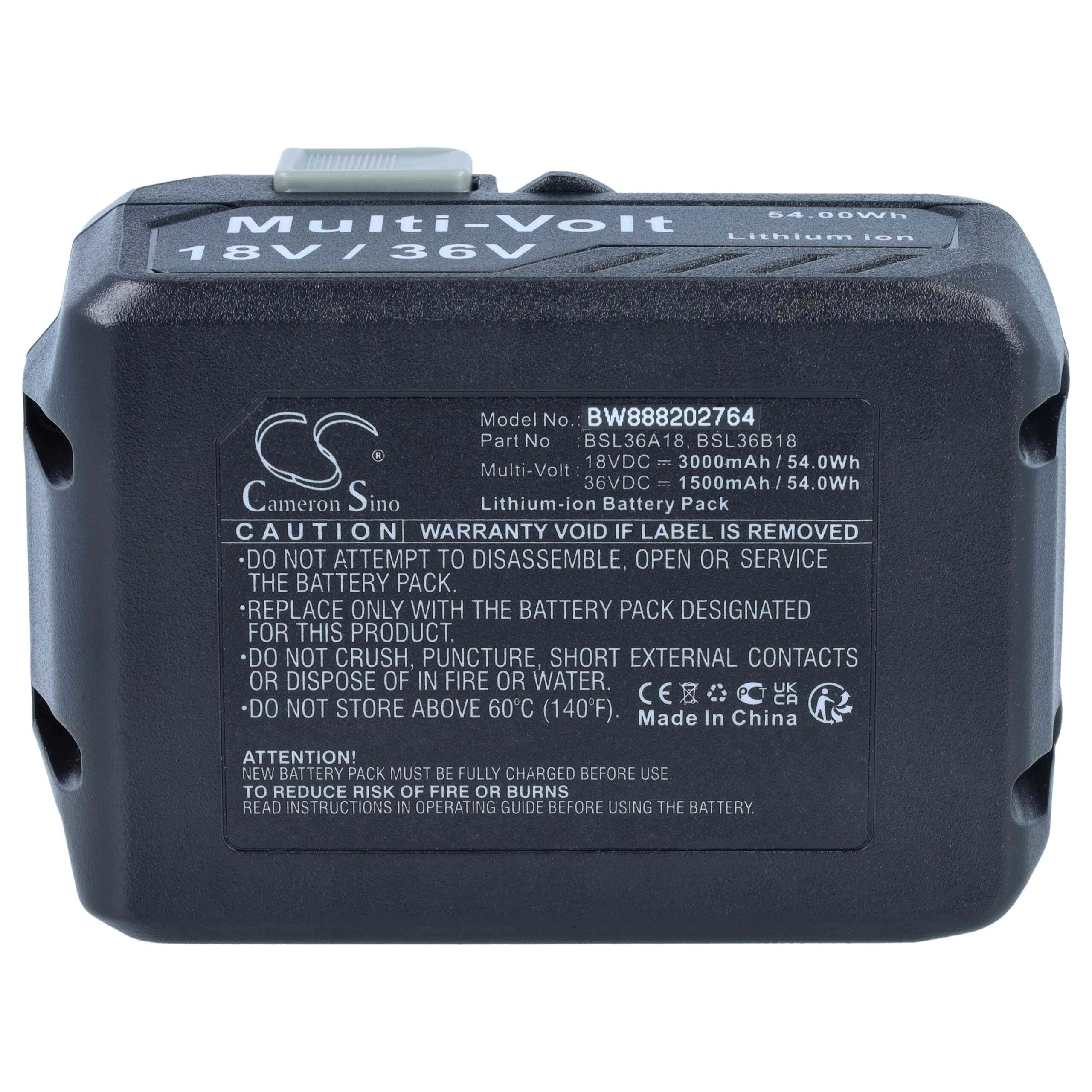Bateria vhbw para Hikoki BSL36A18, BSL36B18 Ferramentas Elétricas - 3000 mAh, 18 V, Li-Ion - Image 3