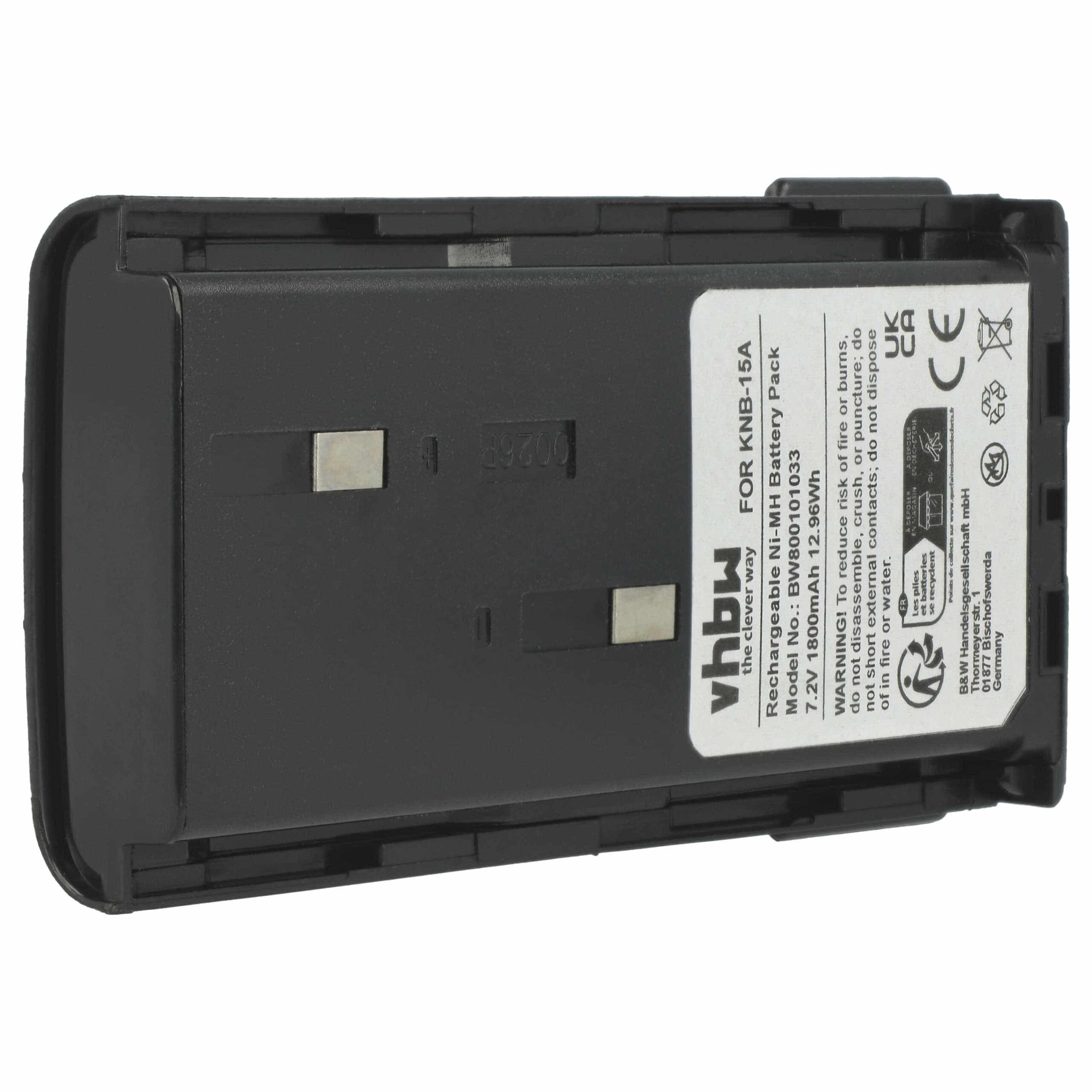 Bateria para Rádio vhbw substitui Bidatong BD-15-L - 1800 mAh 7.2 V NiMH - Image 2