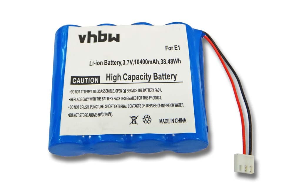 Bateria de substituição vhbw para rádio DAB Pure E1 - 10400 mAh 3.7 V Li-Ion