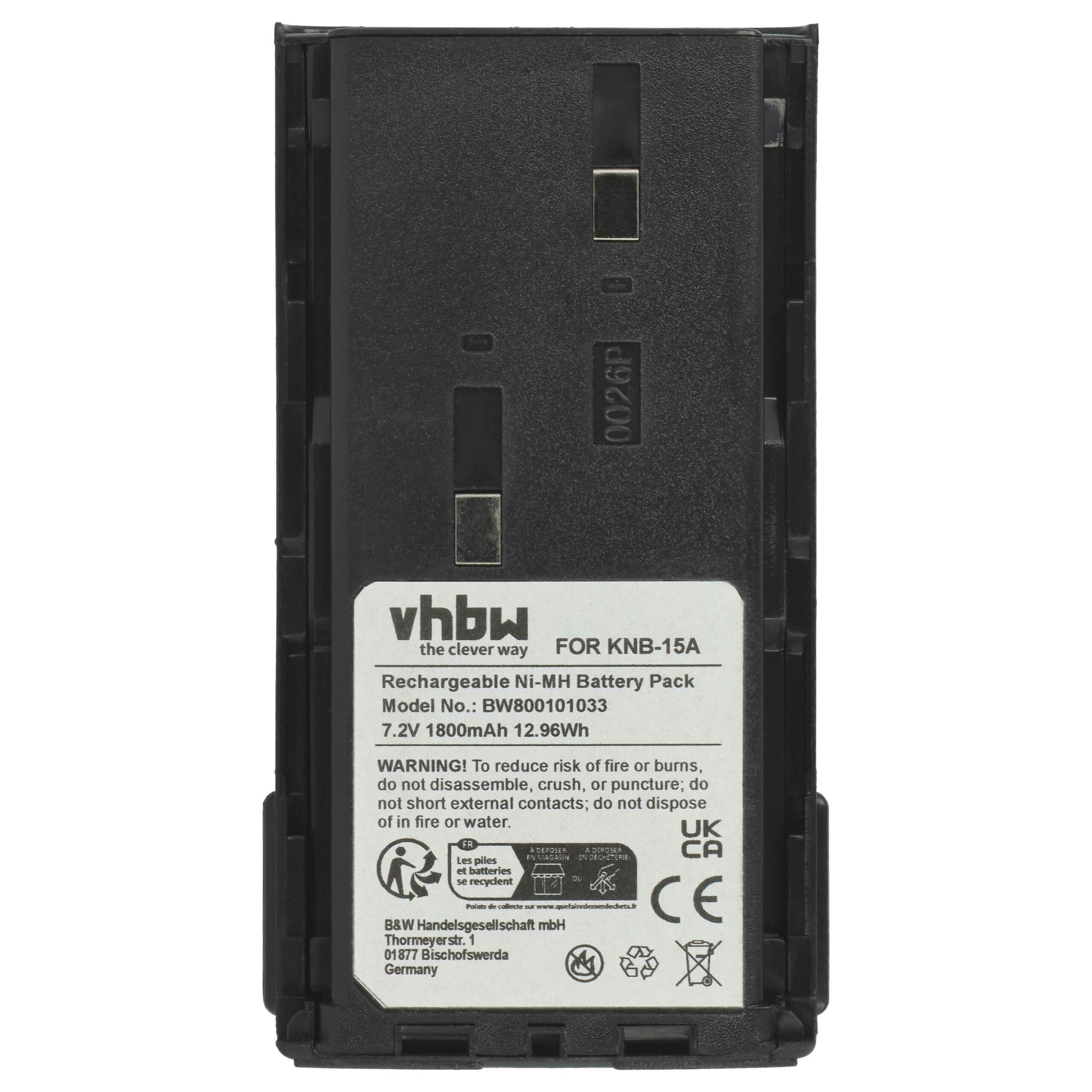 Bateria para Rádio vhbw substitui Bidatong BD-15-L - 1800 mAh 7.2 V NiMH - Image 3