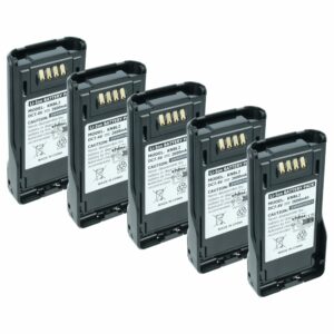 Conjunto de 5 Baterias vhbw para Rádio Kenwood KNB-L2M / KNB-L3 2600 mAh 7.4 V Li-Ion