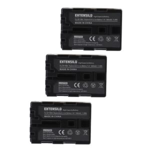3x Bateria EXTENSILO para Sony NP-FM55H, NP-FM91, NP-FM70, NP-FM50, NP-FM30 - 1600mAh, 7.4V