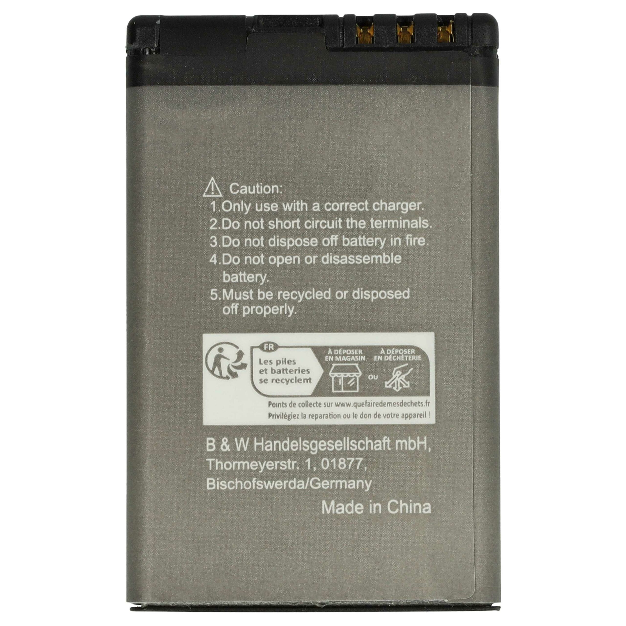 Bateria vhbw compatível com Nokia BL-5CT - 1200 mAh 3.7 V Li-Ion - Image 4