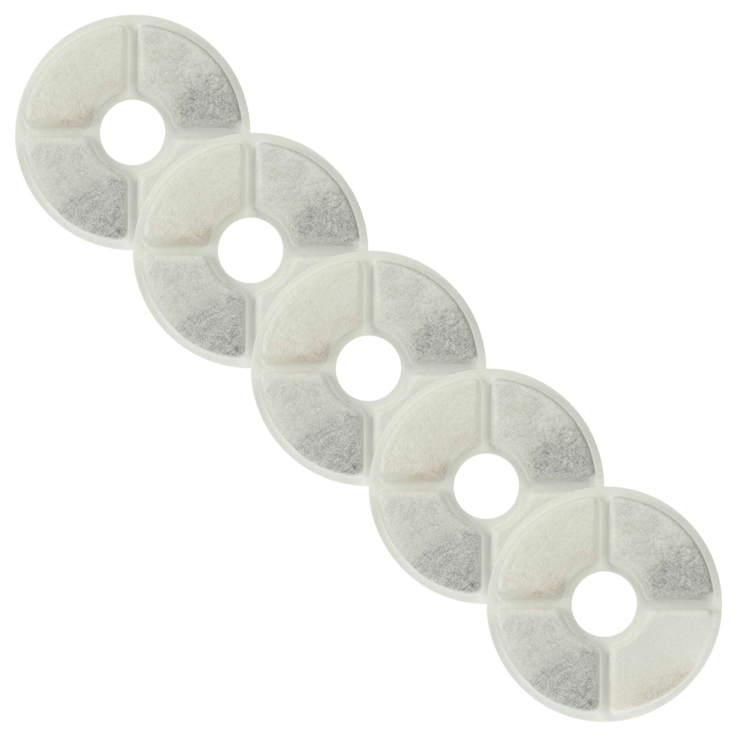 5x Filtro de Água vhbw para Bebedouro Beacon Pet, ENJOY PET, MOSPRO