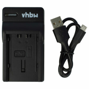 Carregador de Bateria USB-C vhbw com Cabo para Câmara Panasonic HC-X800, HC-X900, HC-X909