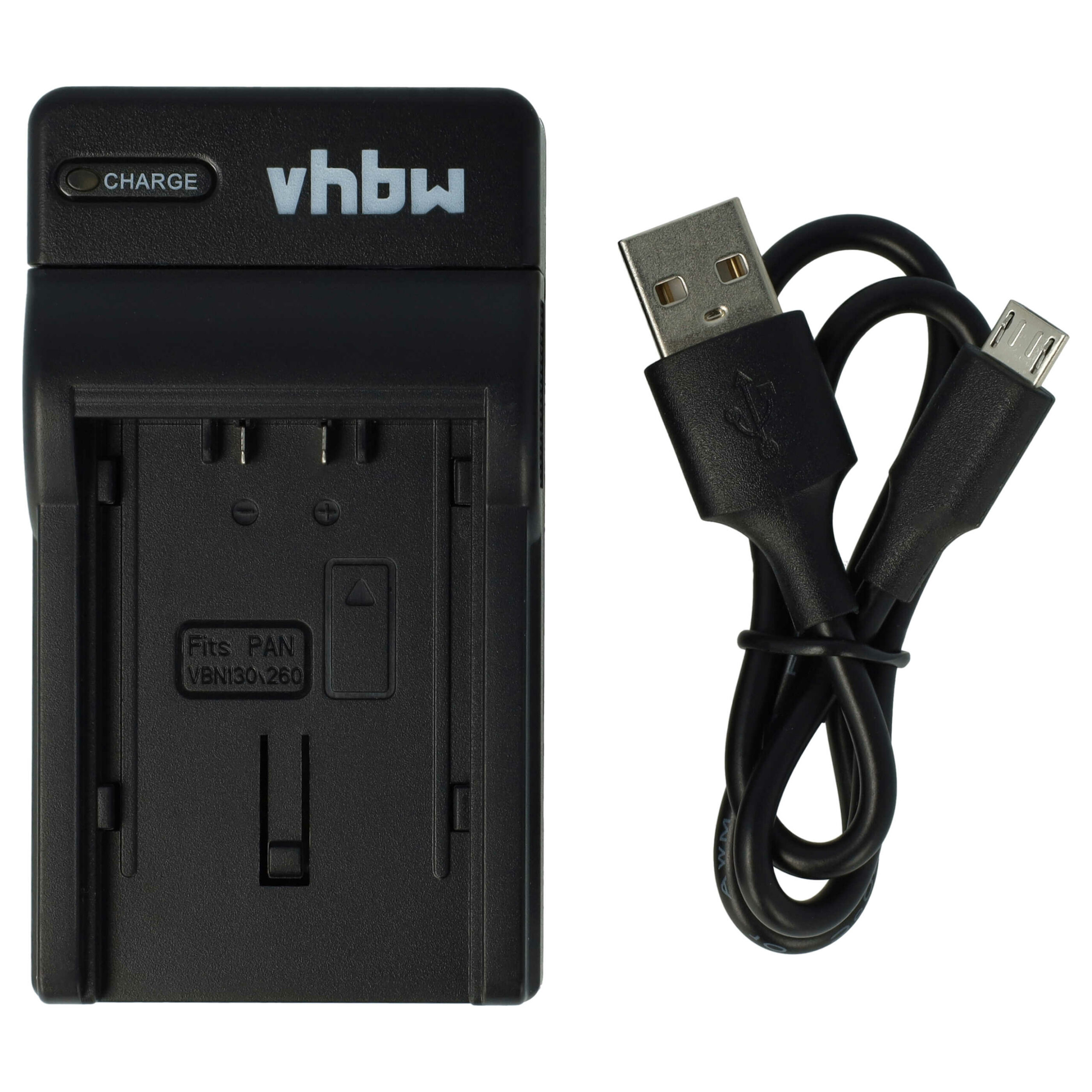 Carregador de Bateria USB-C vhbw com Cabo para Câmara Panasonic HC-X800, HC-X900, HC-X909