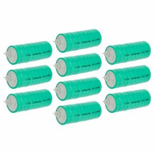 10x Bateria Tipo Botão vhbw V250H NiMH 250 mAh 12 V