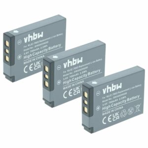 3x Bateria vhbw para Kodak Klic-7003 - 700mAh, 3.6V (Li-Ion)