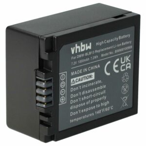 Bateria vhbw para Panasonic DMW-BLB13, DMW-BLB13E - 1000mAh, 7.2V
