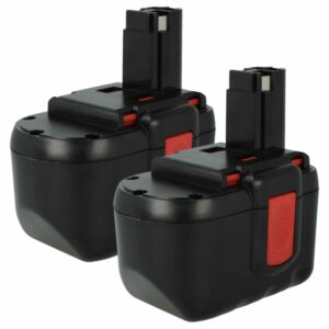 2x Baterias vhbw NiMH 3000 mAh, 24 V para Ferramentas Elétricas Bosch