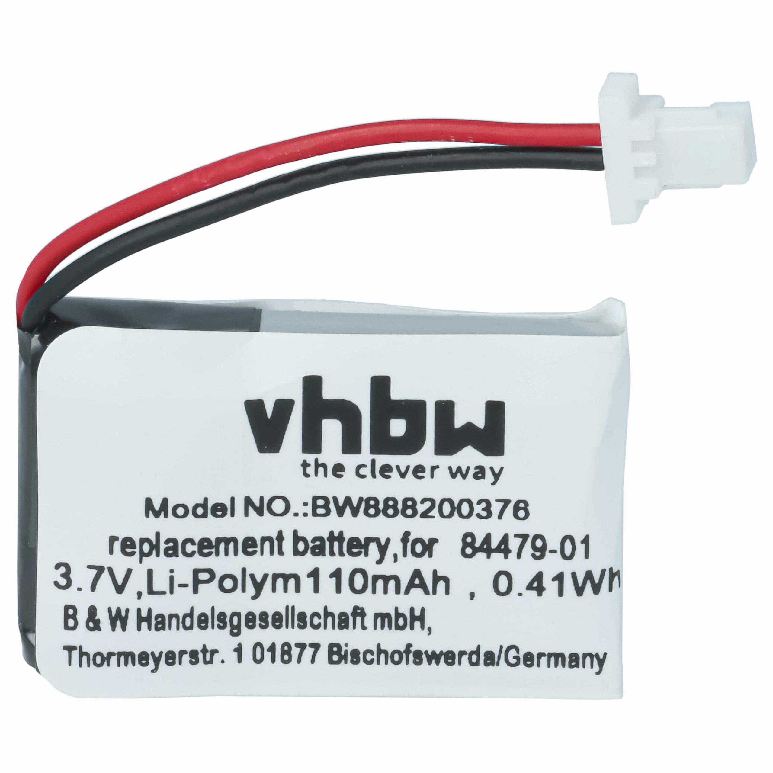 Bateria Li-polímero de 110 mAh para auscultadores sem fios Plantronics C053, C054, C565, CS530 e CS540 - Image 3