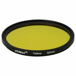 Filtro de Cor Amarelo vhbw para Objetivas de Câmara com Rosca de 62 mm