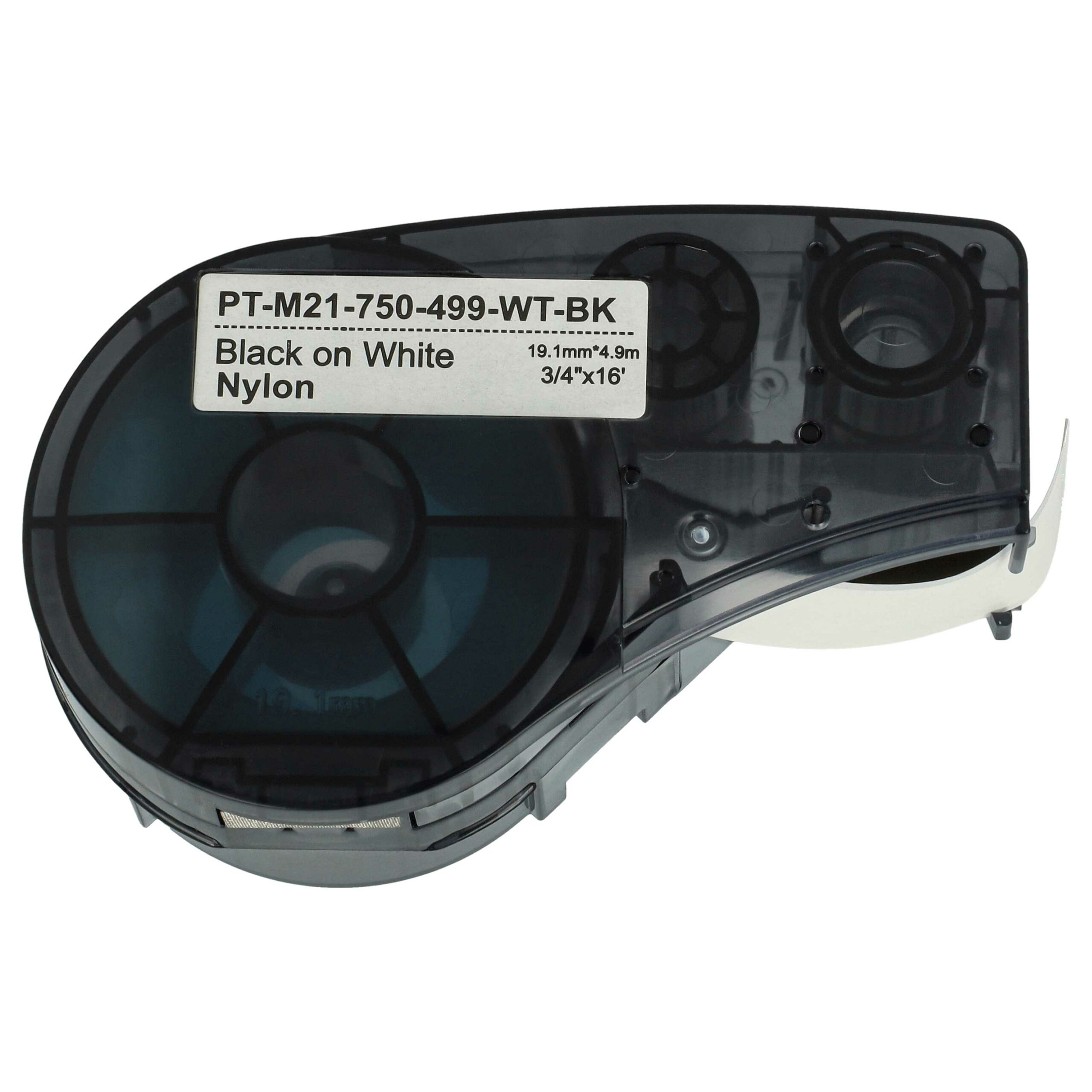 Fita de Etiquetas vhbw Substitui Brady BM21-750-499 - 19.05 mm Preto sobre Branco - Image 3
