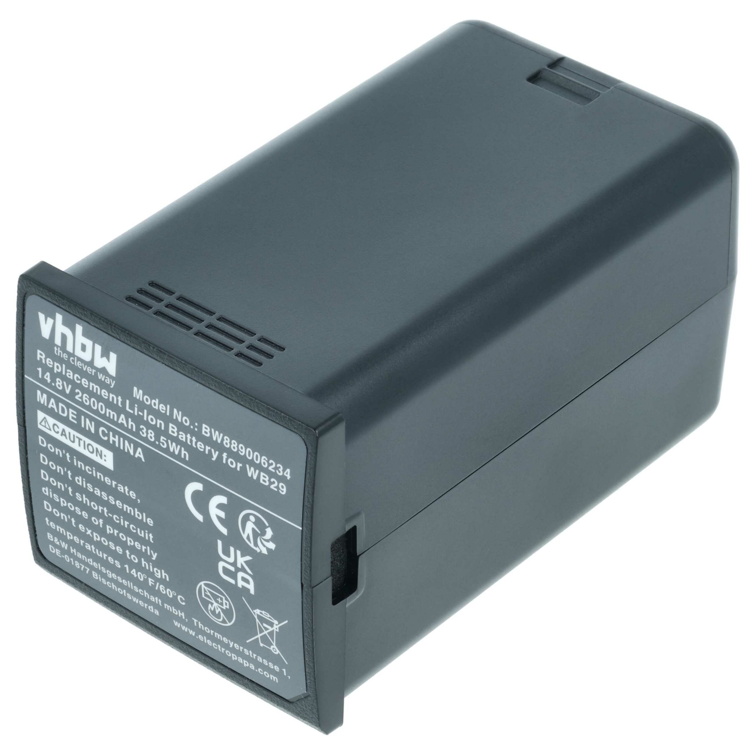 Bateria vhbw para Flash Godox AD200, AD300 Pro (WB29) 2600 mAh 14.8 V