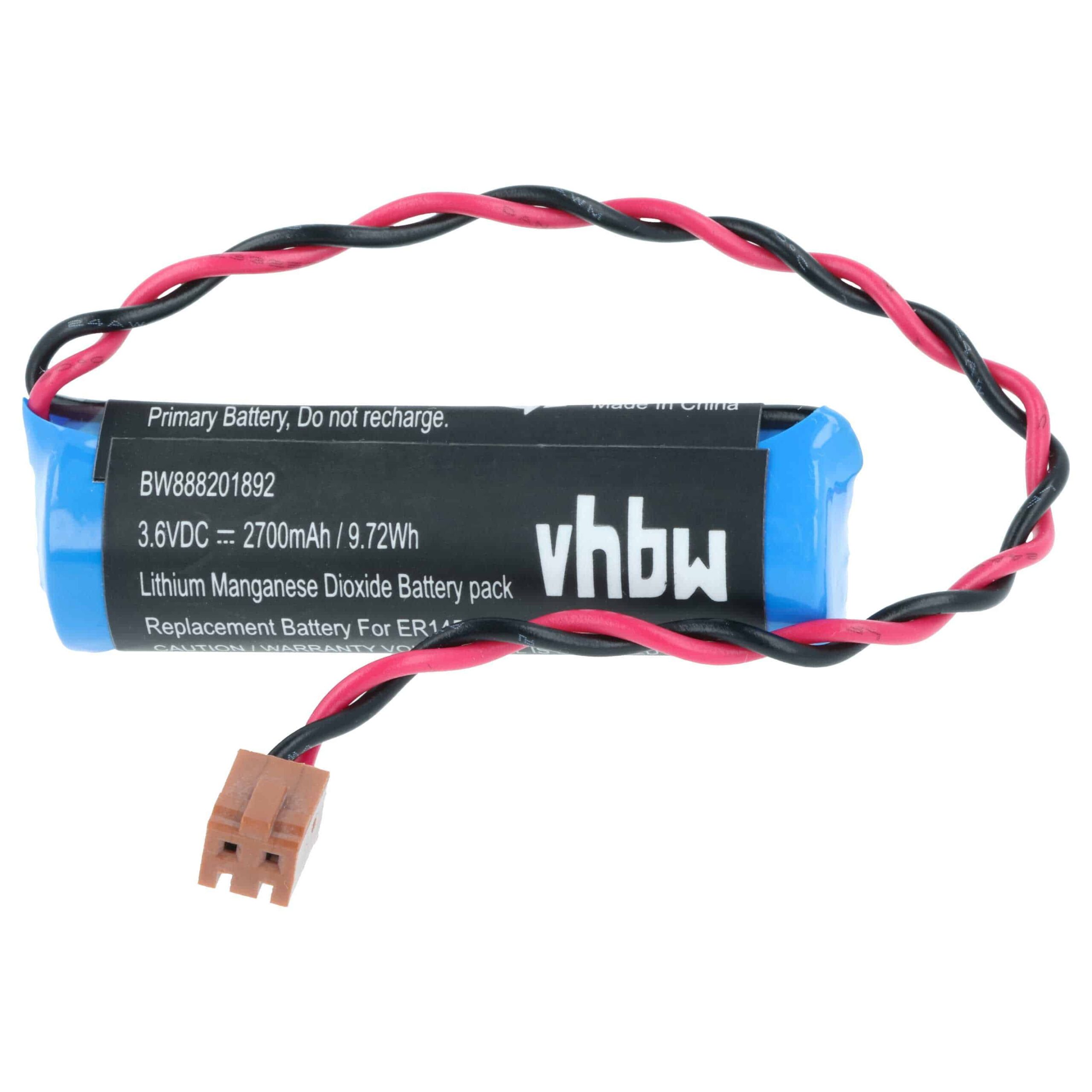 Bateria vhbw para Toshiba ER6VCT Controlador CNC - 5 unidades, 2700 mAh, 3.6 V, Li-SOCl2 - Image 3